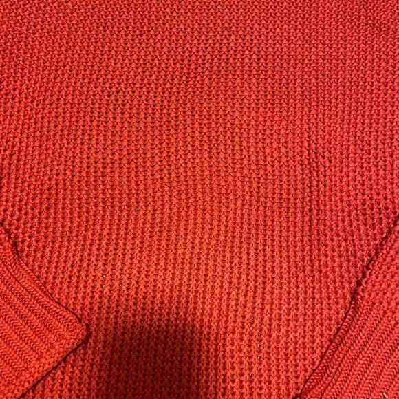 Orange Knit Turtleneck Sweater Large - Picture 3 of 7